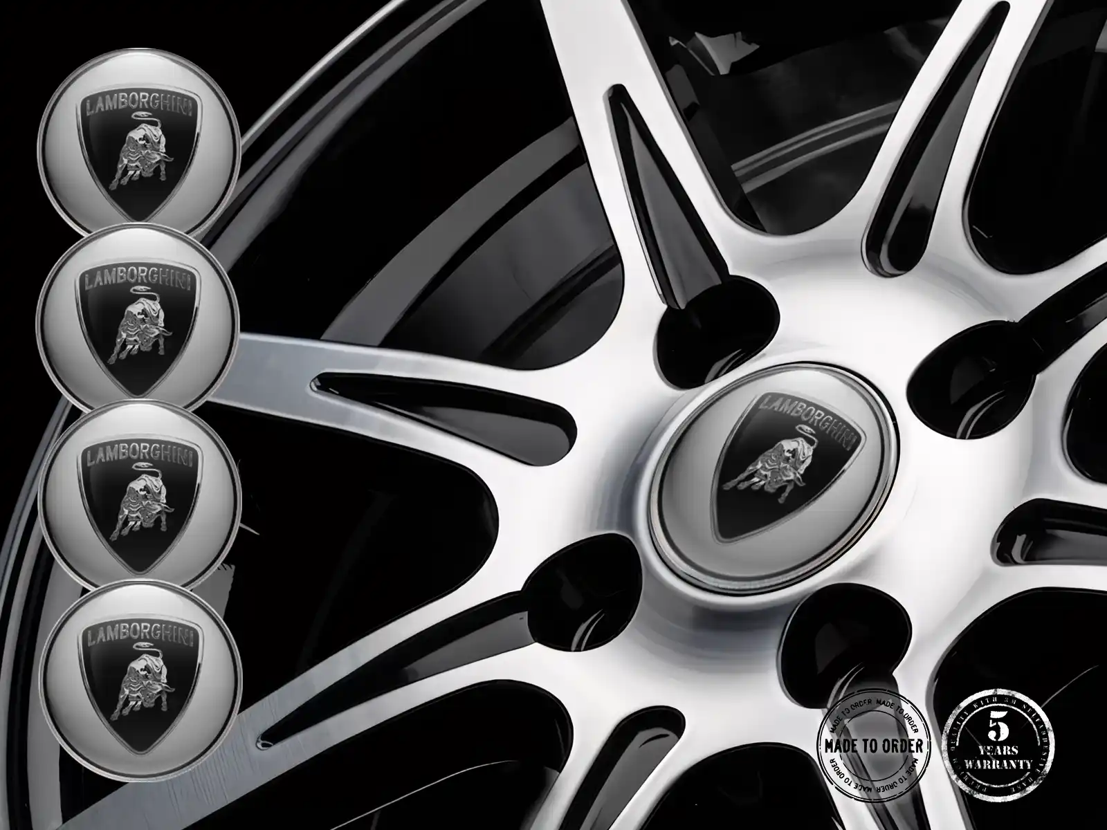 Lamborghini Silikon-Sticker Stil Individuelle Radembleme